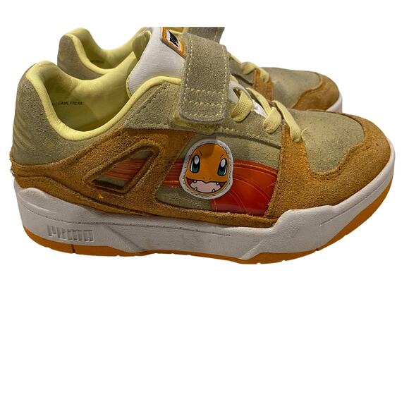 PUMA x POKEMON Collaboration 2022 Sneakers Charmander Slipstream Kids Size 2.5C - Picture 2 of 8